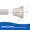 Kenney Mfg Twist & Fit No Tools Gloria Decorative Tension Shower Curtain Rod, 42-72in, Brushed Nickel KN909C/18HUS - alternate 3